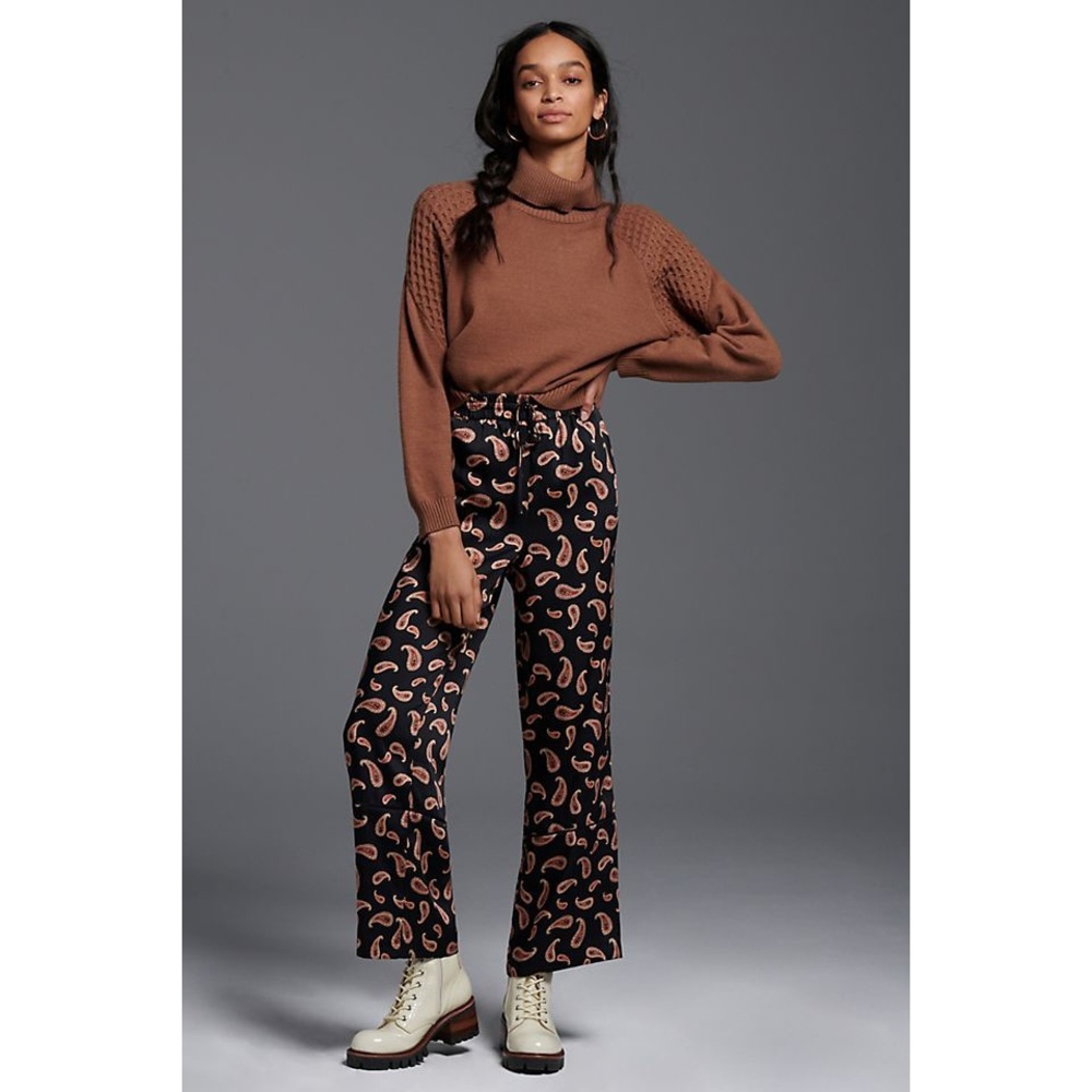 Anthropologie Vega Satin Pants Size XL